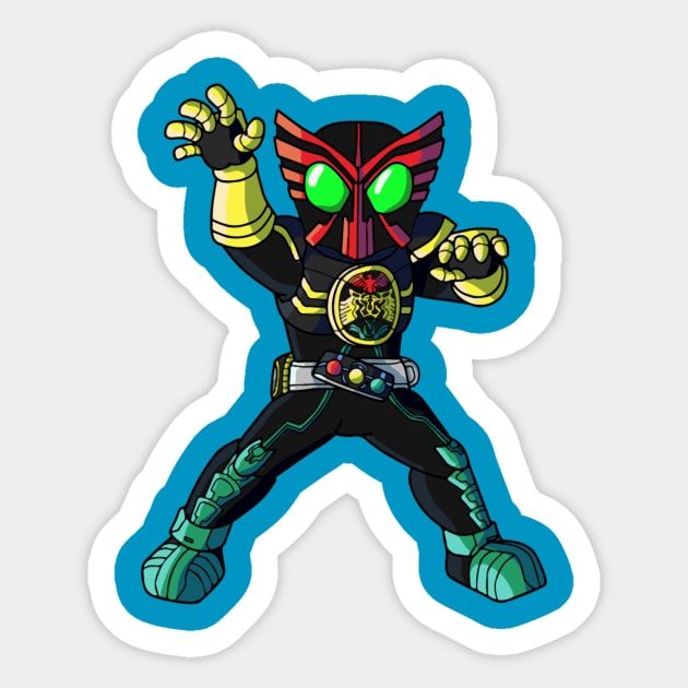 Kamen Rider OOO Chibi Sticker by Lautidood